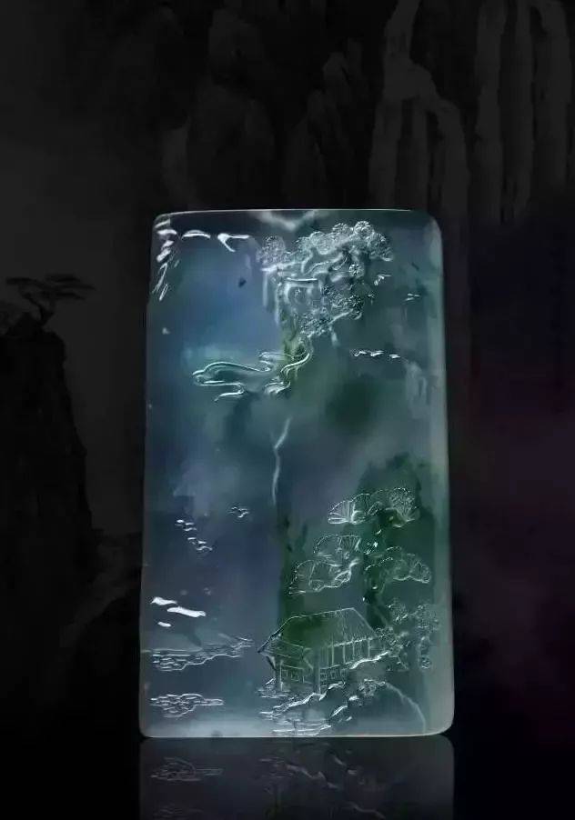 翡翠玻璃种碰上中国山水画，好一幅江山如此多娇！  第11张
